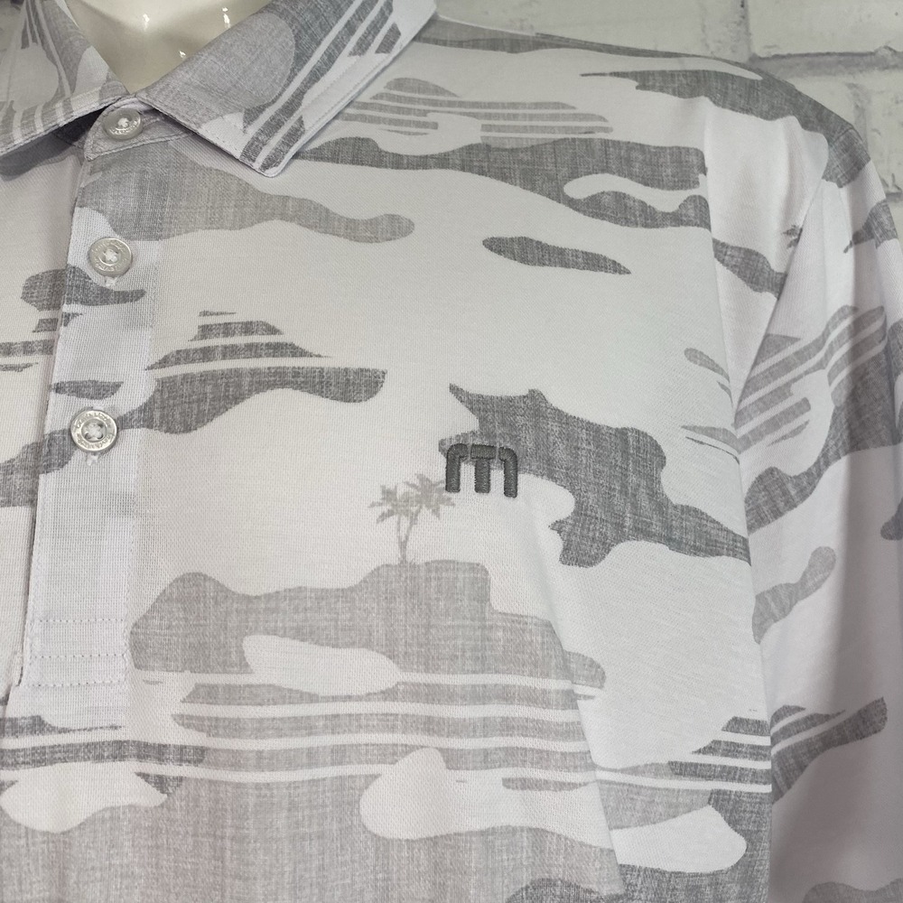 Travis Mathew Shirt Men's 3XL Polo Camo Floral Golfing Hawaiian Beach NWT